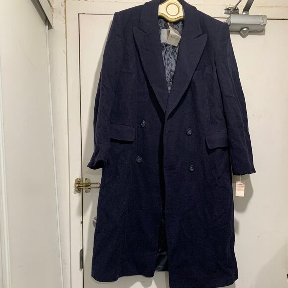 NEW VINTAGE AQUASCUTUM OF LONDON WOOL TRENCH COATS SIZE L - Picture 8 of 16